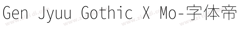Gen Jyuu Gothic X Mo字体转换